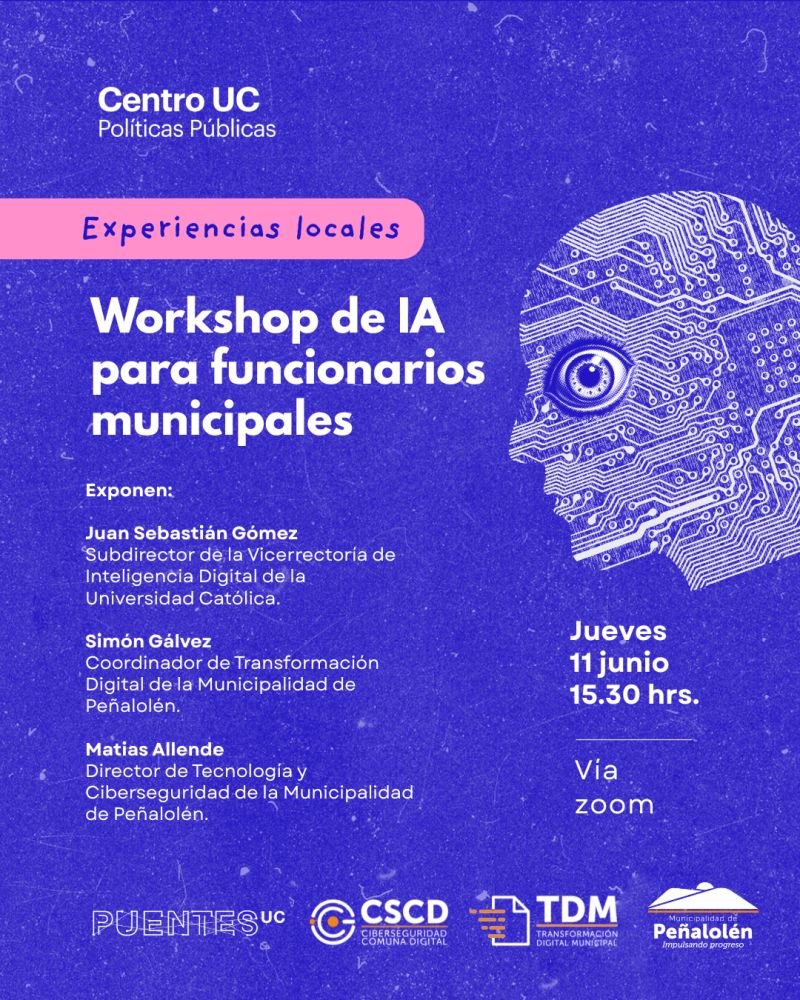 Workshop de IA para funcionarios municipales junto a la Pontificia Universidad Católica